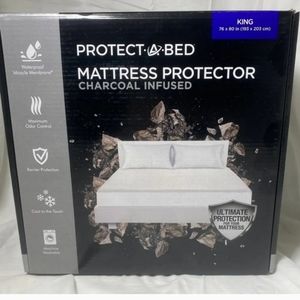 Mattress protector charcoal infused King new